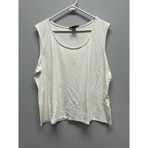 Michael Tyler Ivory Sleeveless Tank Top